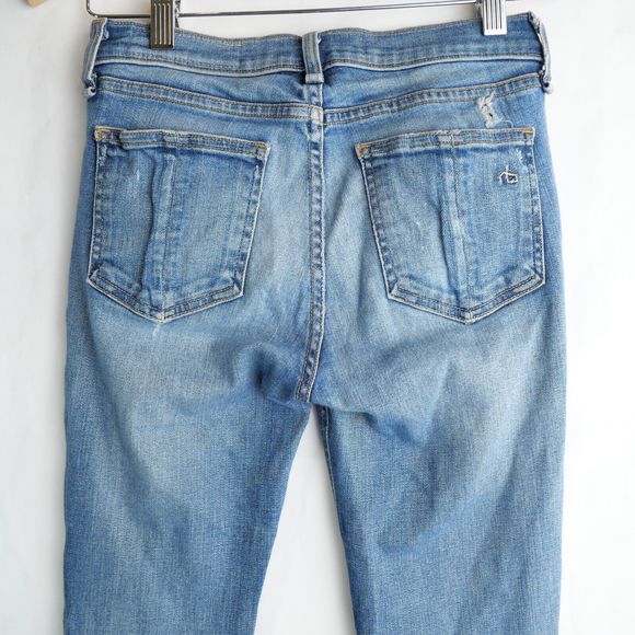 Rag & Bone Women's Ankle Skinny Jeans with Distressed Size 26 Style W1502K520 - Picture 6 of 14